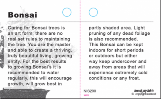 A Bonsai Starter care guide for Pinus 'Scots Pine' (Bonsai Starter) 6" Pot, detailing the need for regular watering, trimming of dead foliage, and placement in partly shaded areas. Includes cautions about extreme cold conditions to ensure your 6" pot thrives.