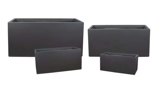 GardenLite Trough black sized assorted pots different shapes and sizes