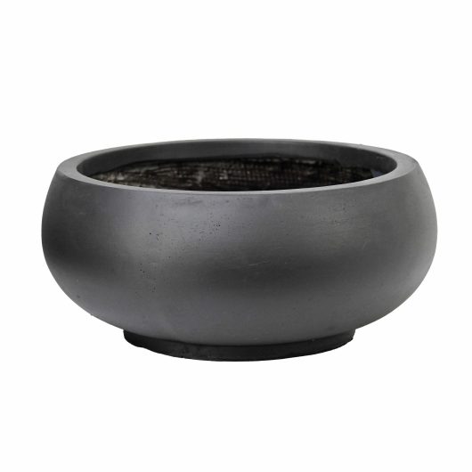 GardenLite Bowl Black single decorative feature pot