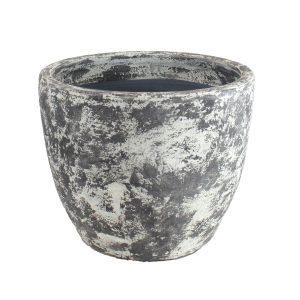 A Stoneware Bowl Grey & White Shaded planter pot for plants