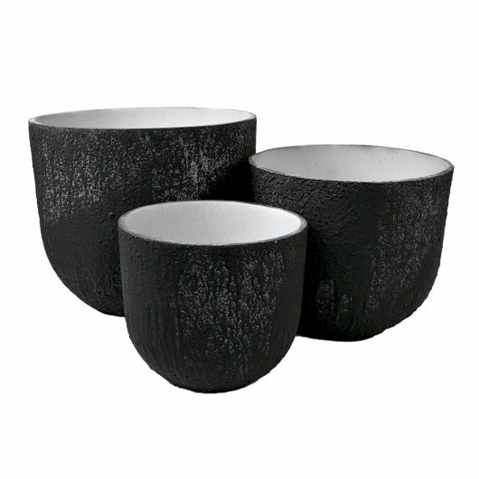 limecrete black pots different sizes of decorative black pots for plants