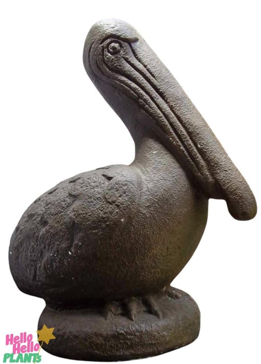 The Iridami Small Pelican Rustiq (30x64x54cm) beautifully captures the serene Dewi Sri with an elegant upright pose on a small base.