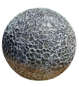 The Sorrento Decorative Ball Grey 50x50cm features a spherical design with a textured, honeycomb-like surface pattern, reflecting the essence of Dewi Sri.